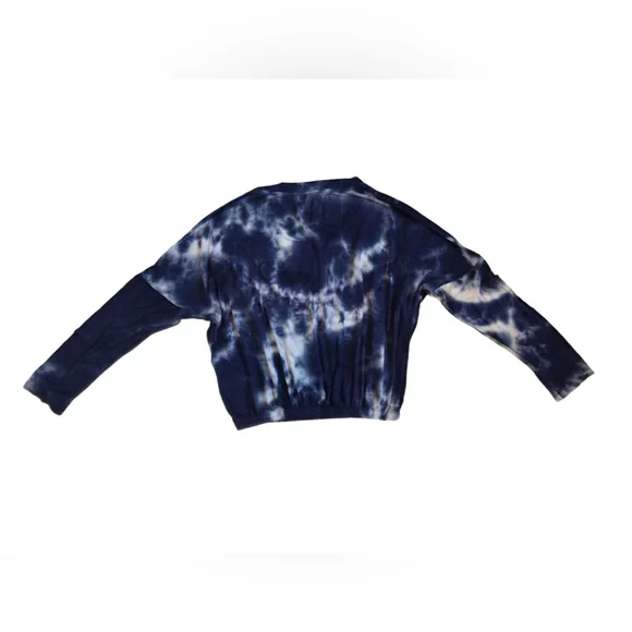 Navy Tie-Dye Women's Crew Neck Sweater - Picture 3 of 5